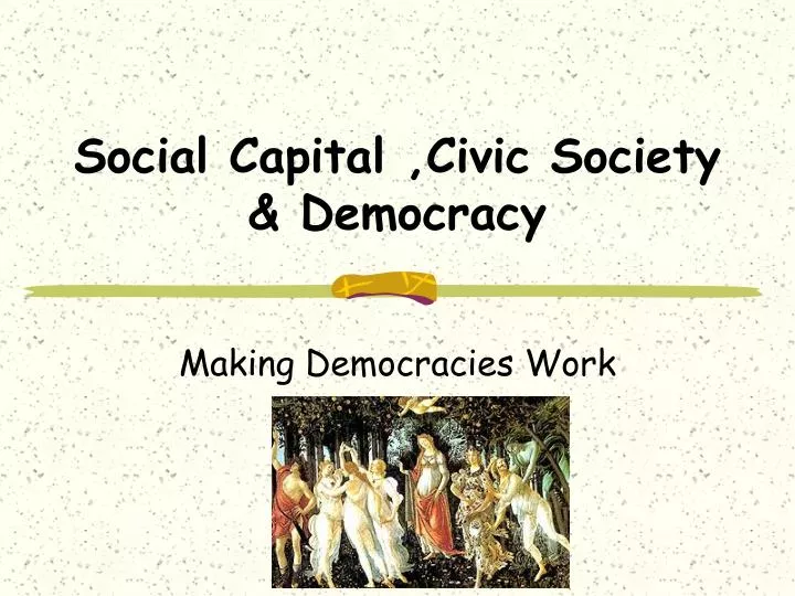 social capital civic society democracy