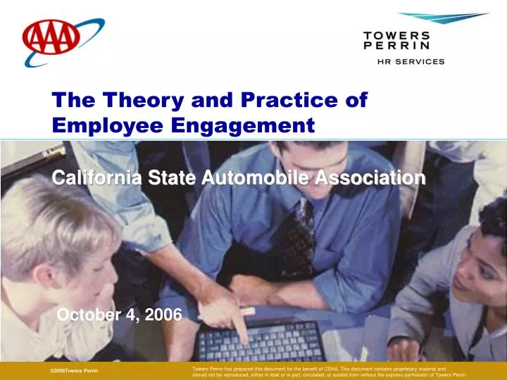 the theory and practice of employee engagement
