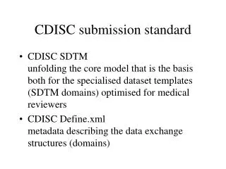 CDISC submission standard