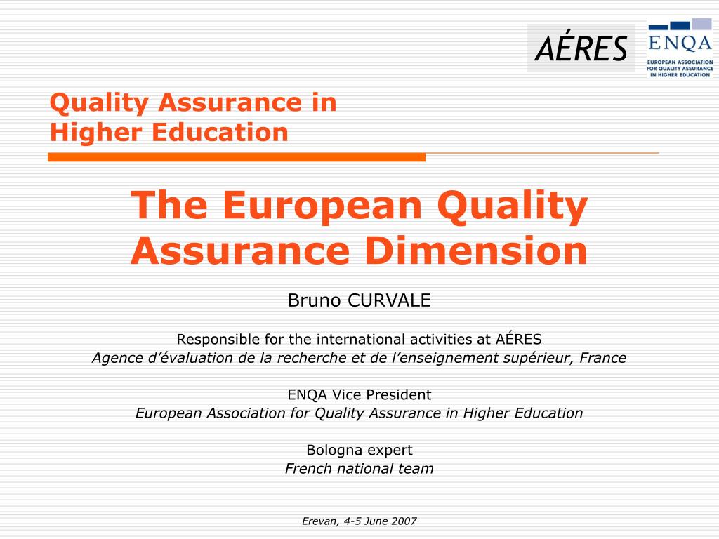 PPT - Quality Assurance in Higher Education PowerPoint Presentation ...