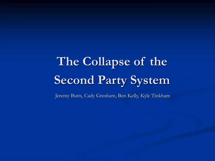 the collapse of the second party system