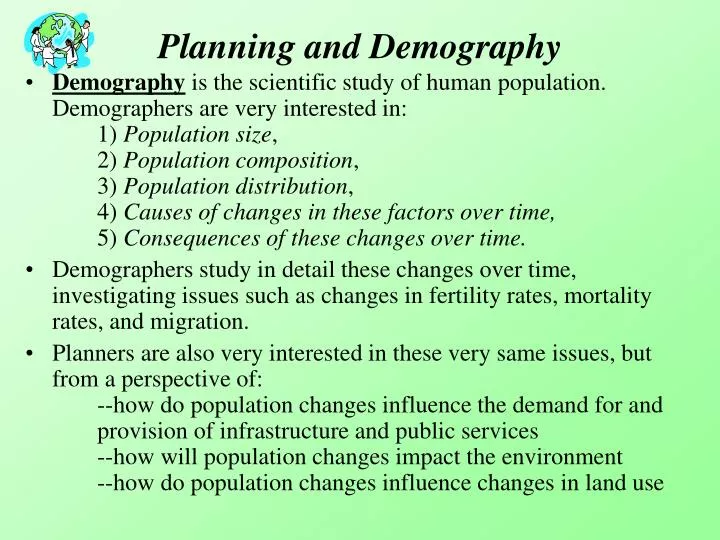 planning and demography