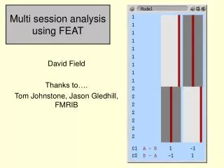 Multi session analysis using FEAT