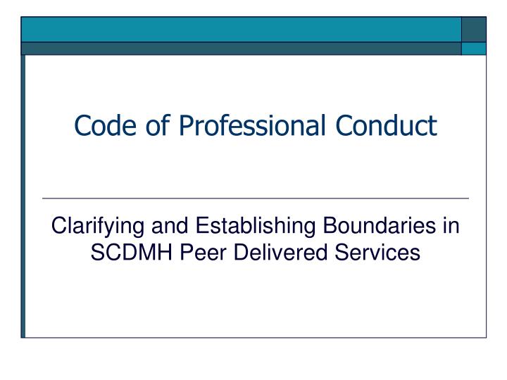 code of professional conduct