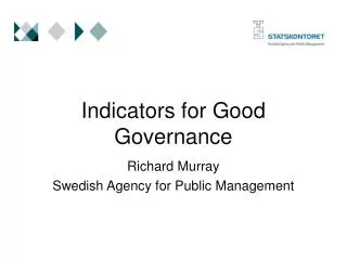 Indicators for Good Governance