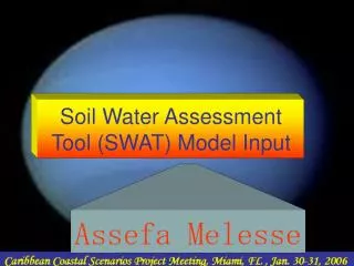 Soil Water Assessment Tool (SWAT) Model Input