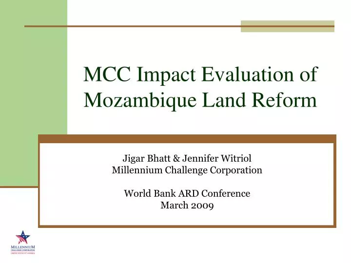 mcc impact evaluation of mozambique land reform