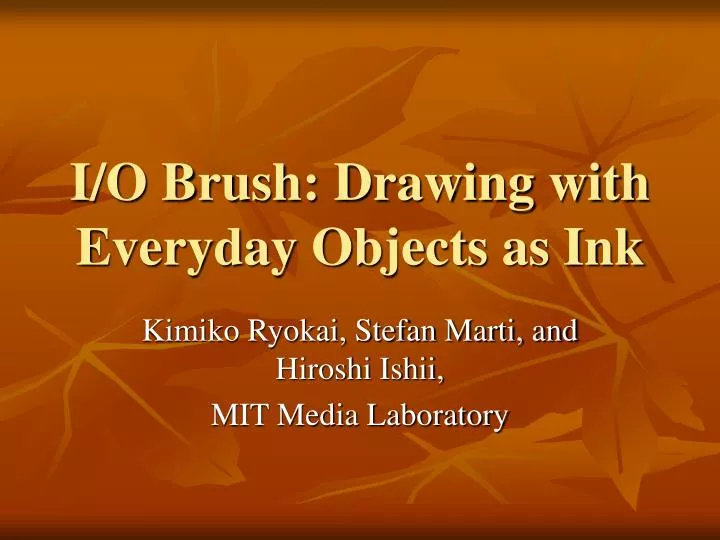 i o brush drawing with everyday objects as ink