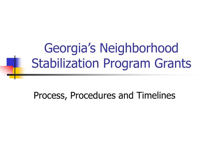 georgia s neighborhood stabilization program grants
