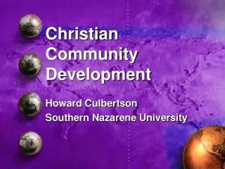 Christian Community Development