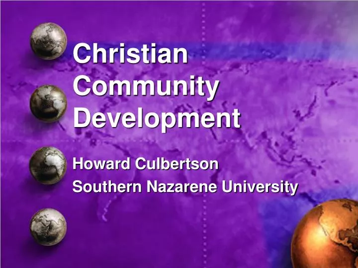 christian community development