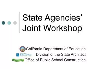 State Agencies’ Joint Workshop