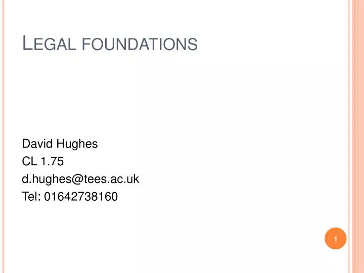 legal foundations