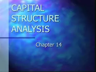 CAPITAL STRUCTURE ANALYSIS