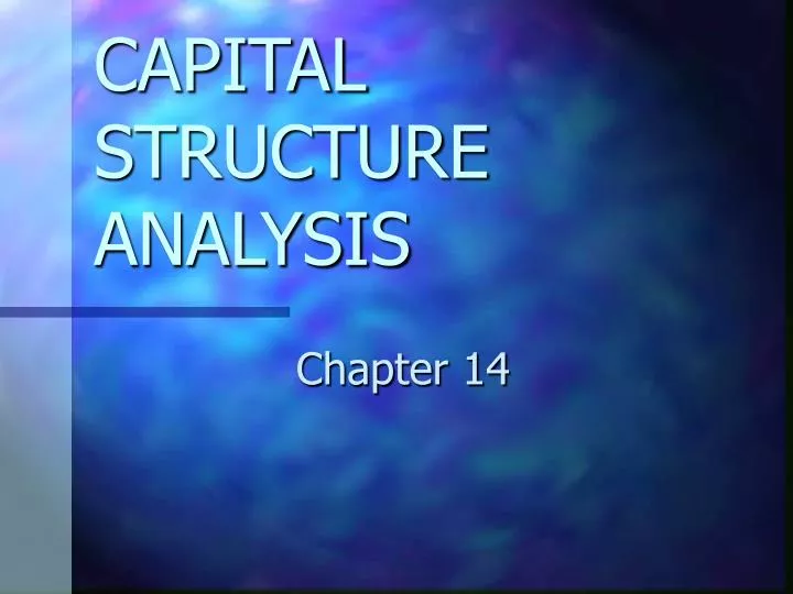 capital structure analysis