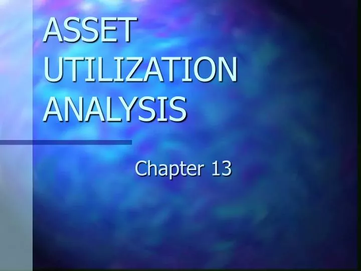 asset utilization analysis