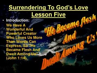 Surrendering To God’s Love Lesson Five