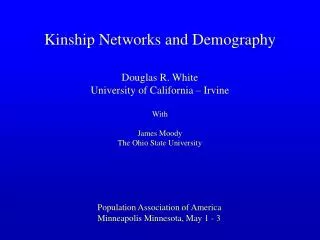 Kinship Networks and Demography
