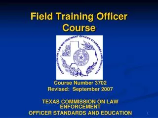 Field Training Officer Course