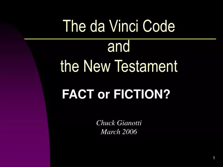 the da vinci code and the new testament