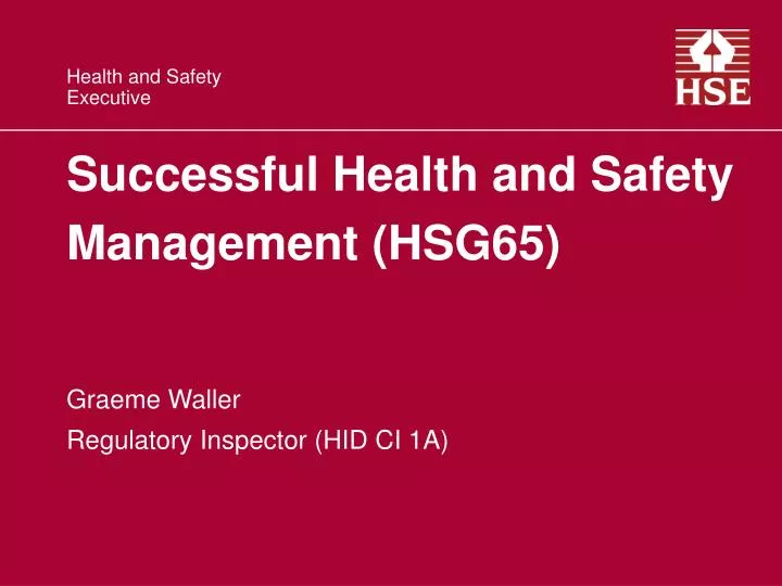 successful health and safety management hsg65