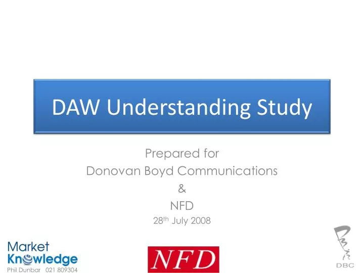 prepared for donovan boyd communications nfd 28 th july 2008