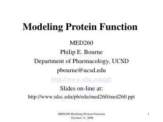 Modeling Protein Function