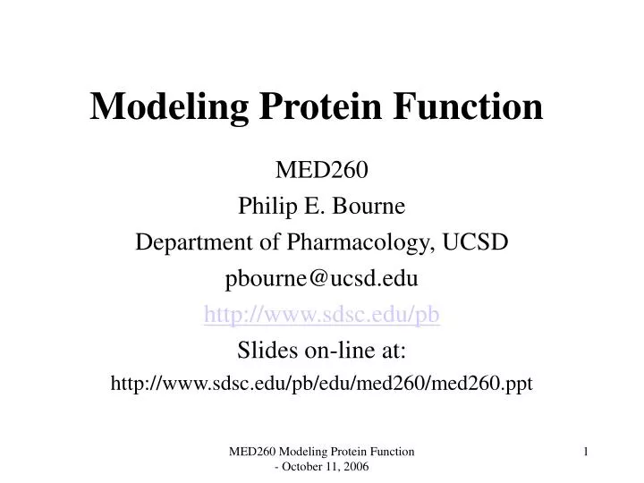 modeling protein function
