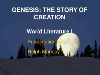 GENESIS: THE STORY OF CREATION