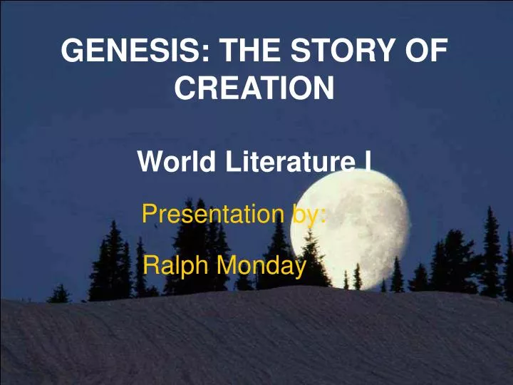 genesis the story of creation