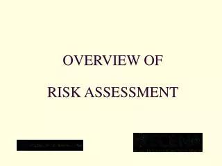 OVERVIEW OF RISK ASSESSMENT