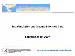 Social Inclusion and Trauma-Informed Care