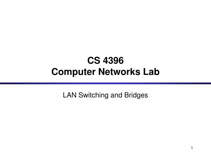cs 4396 computer networks lab