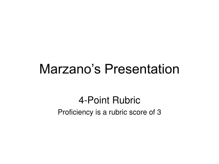 marzano s presentation