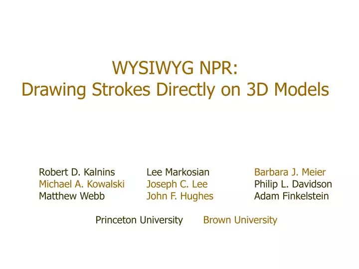 wysiwyg npr drawing strokes directly on 3d models