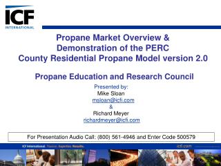 Propane Market Overview &amp; Demonstration of the PERC County Residential Propane Model version 2.0