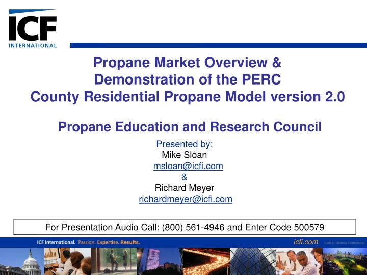 propane market overview demonstration of the perc county residential propane model version 2 0