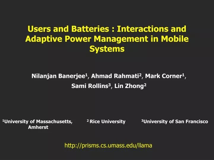 users and batteries interactions and adaptive power management in mobile systems