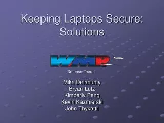 Keeping Laptops Secure: Solutions