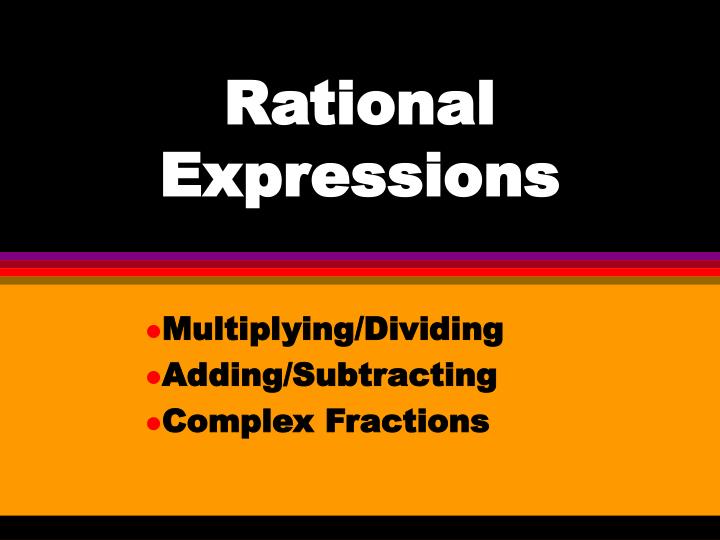 rational expressions
