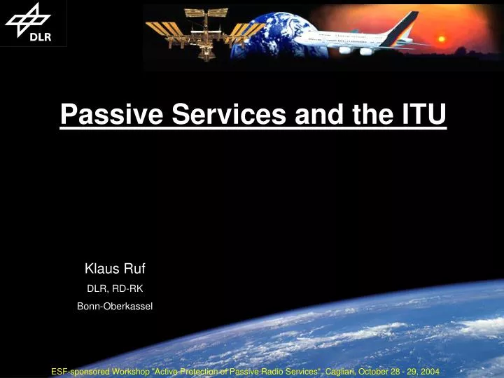 passive services and the itu