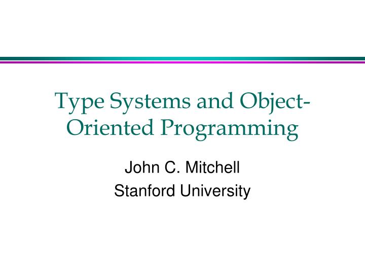 type systems and object oriented programming