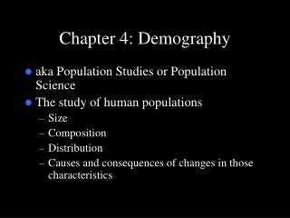 Chapter 4: Demography