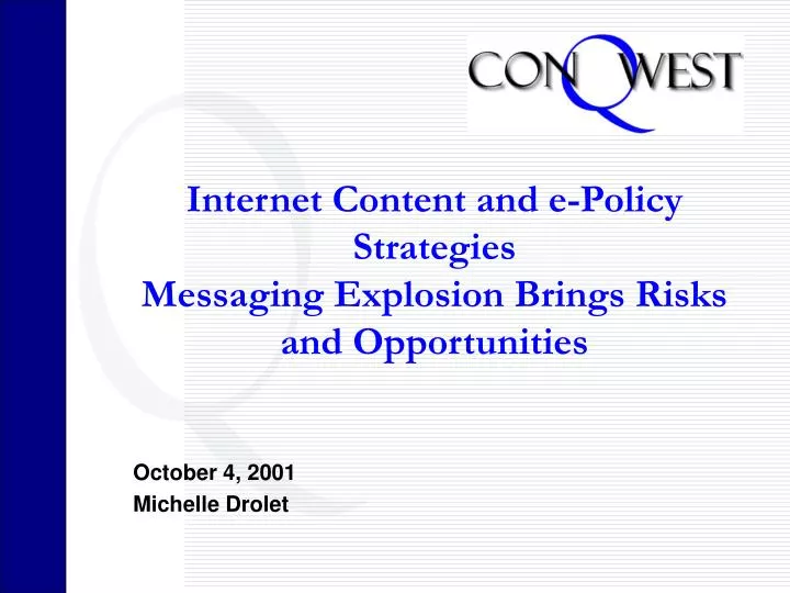 internet content and e policy strategies messaging explosion brings risks and opportunities