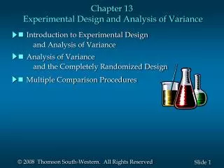 Chapter 13 Experimental Design and Analysis of Variance