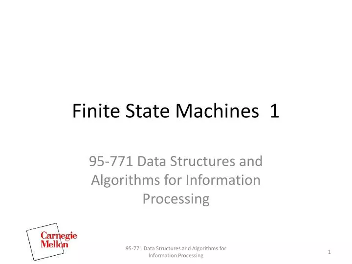 finite state machines 1