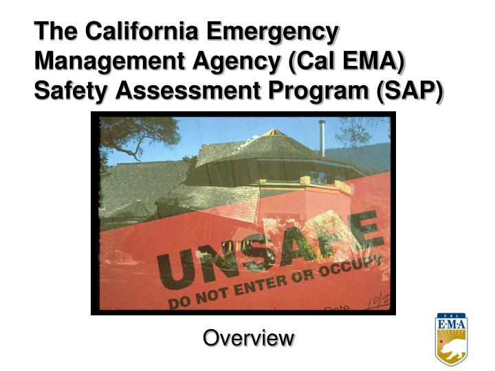 the california emergency management agency cal ema safety assessment program sap