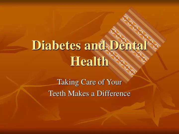 diabetes and dental health