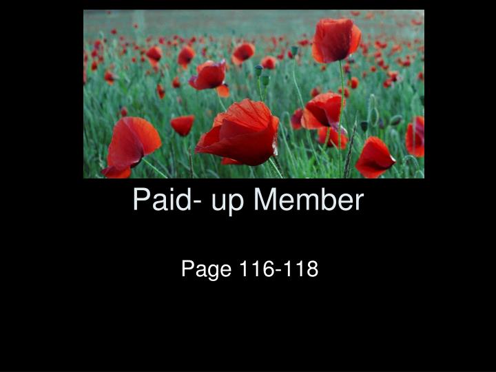 paid up member