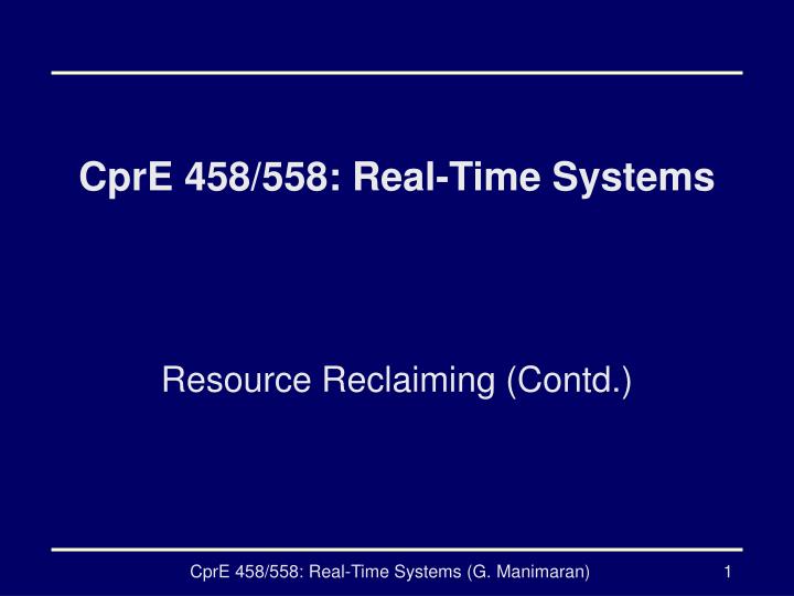 cpre 458 558 real time systems